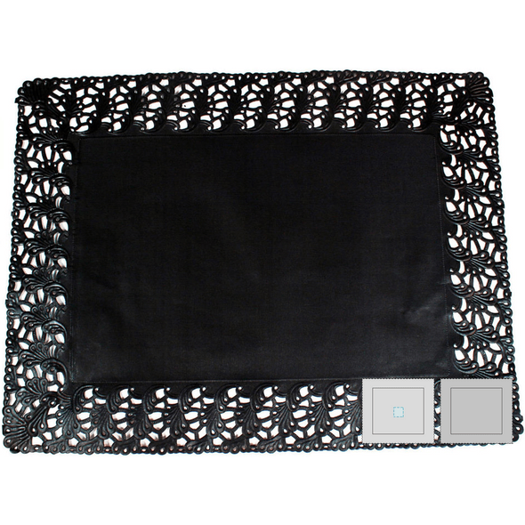 Naperon Rectangulaire Papier Noir Naperon Rectangulaire Papier Noir